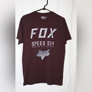 Fox Men's Dark Burgandy Graphic Tee